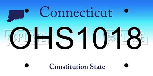 OHS1018 Connecticut License Plate