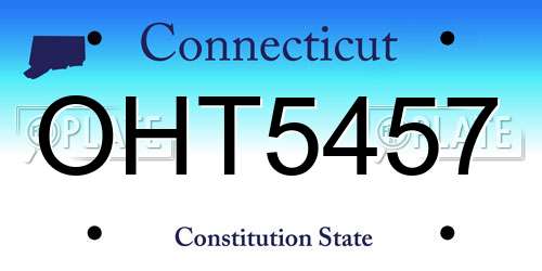 OHT5457 Connecticut License Plate