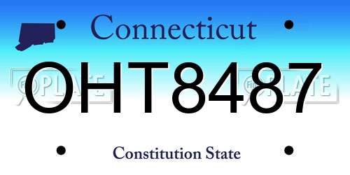 OHT8487 Connecticut License Plate