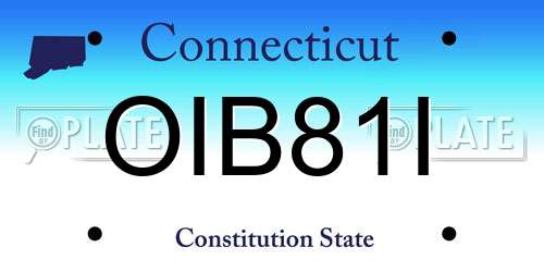 OIB81I Connecticut License Plate