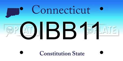 OIBB11 Connecticut License Plate