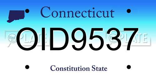 OID9537 Connecticut License Plate