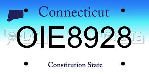 OIE8928 Connecticut License Plate