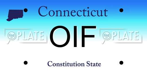 OIF Connecticut License Plate