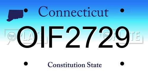 OIF2729 Connecticut License Plate