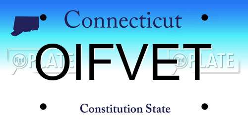 OIFVET Connecticut License Plate