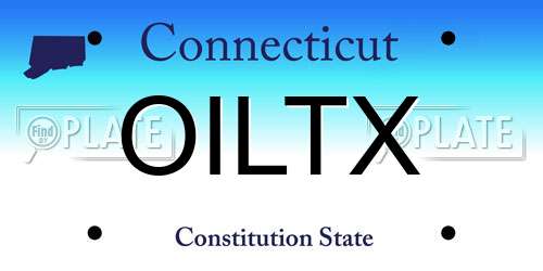 OILTX Connecticut License Plate