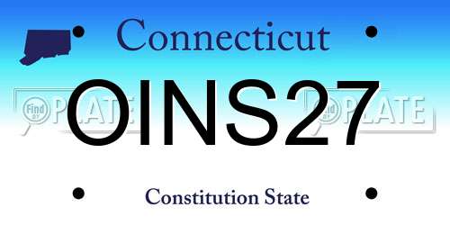 OINS27 Connecticut License Plate