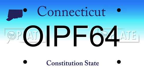 OIPF64 Connecticut License Plate