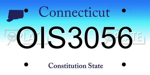 OIS3056 Connecticut License Plate
