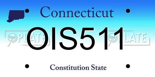 OIS511 Connecticut License Plate