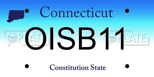 OISB11 Connecticut License Plate