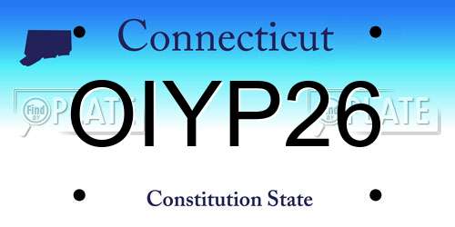 OIYP26 Connecticut License Plate