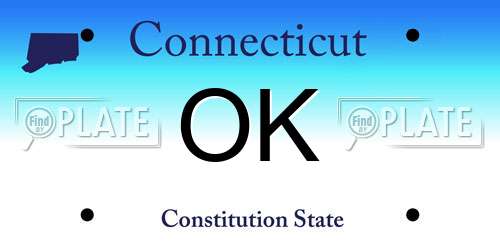 OK Connecticut License Plate