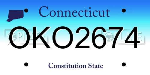 OKO2674 Connecticut License Plate