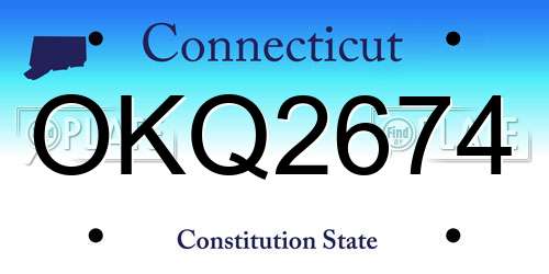 OKQ2674 Connecticut License Plate