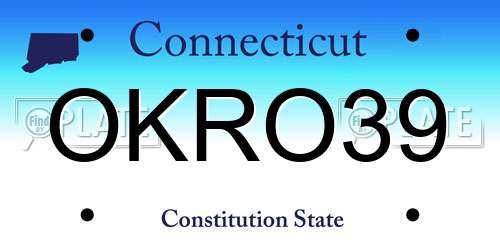 OKRO39 Connecticut License Plate