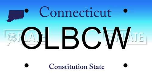 OLBCW Connecticut License Plate