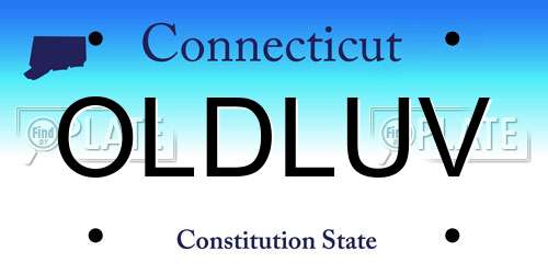 OLDLUV Connecticut License Plate
