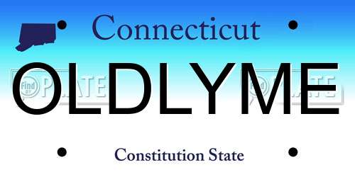 OLDLYME Connecticut License Plate