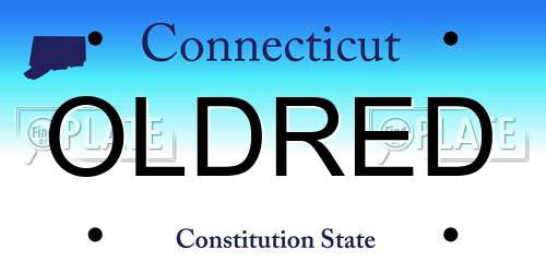 OLDRED Connecticut License Plate