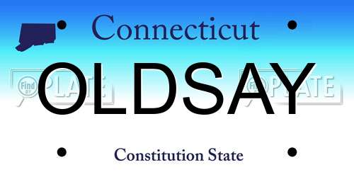 OLDSAY Connecticut License Plate