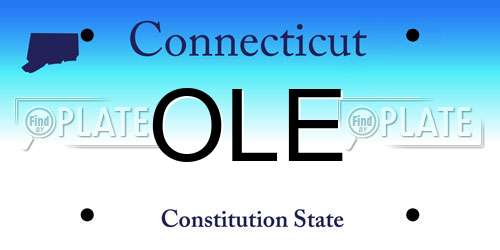 OLE Connecticut License Plate