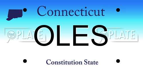 OLES Connecticut License Plate