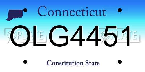 OLG4451 Connecticut License Plate
