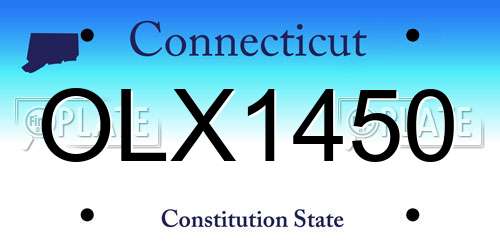 OLX1450 Connecticut License Plate