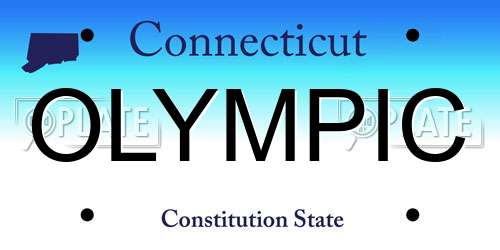 OLYMPIC Connecticut License Plate