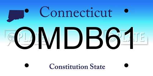 OMDB61 Connecticut License Plate