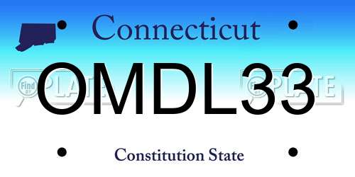 OMDL33 Connecticut License Plate