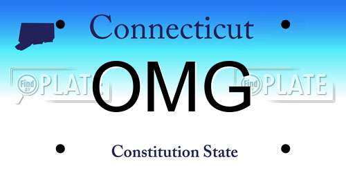 OMG Connecticut License Plate