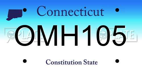 OMH105 Connecticut License Plate
