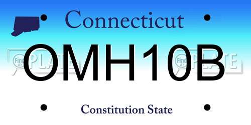 OMH10B Connecticut License Plate