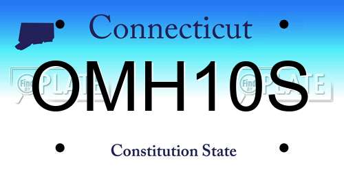 OMH10S Connecticut License Plate