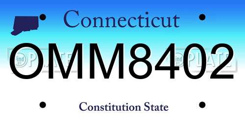 OMM8402 Connecticut License Plate