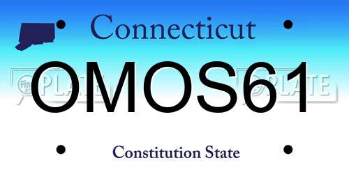 OMOS61 Connecticut License Plate