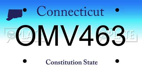 OMV463 Connecticut License Plate