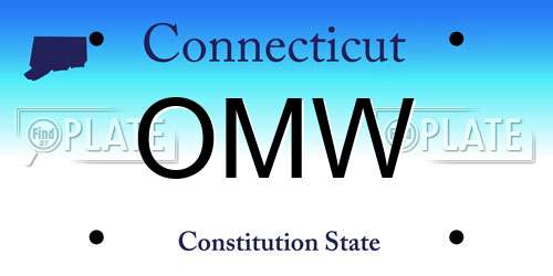 OMW Connecticut License Plate