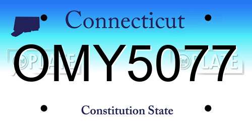 OMY5077 Connecticut License Plate