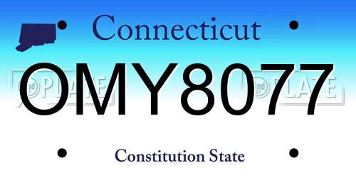 OMY8077 Connecticut License Plate