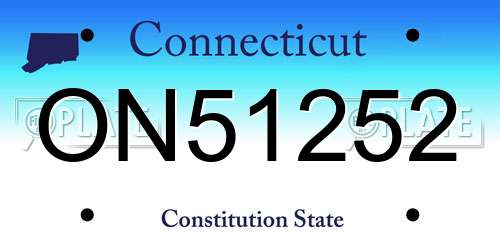 ON51252 Connecticut License Plate