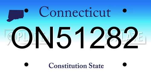 ON51282 Connecticut License Plate