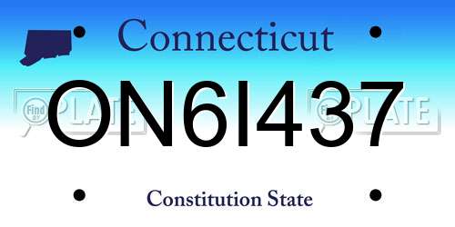 ON6I437 Connecticut License Plate