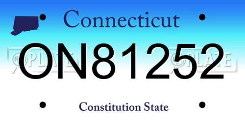 ON81252 Connecticut License Plate