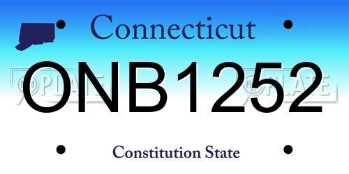 ONB1252 Connecticut License Plate
