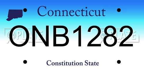 ONB1282 Connecticut License Plate