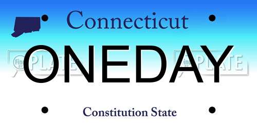 ONEDAY Connecticut License Plate